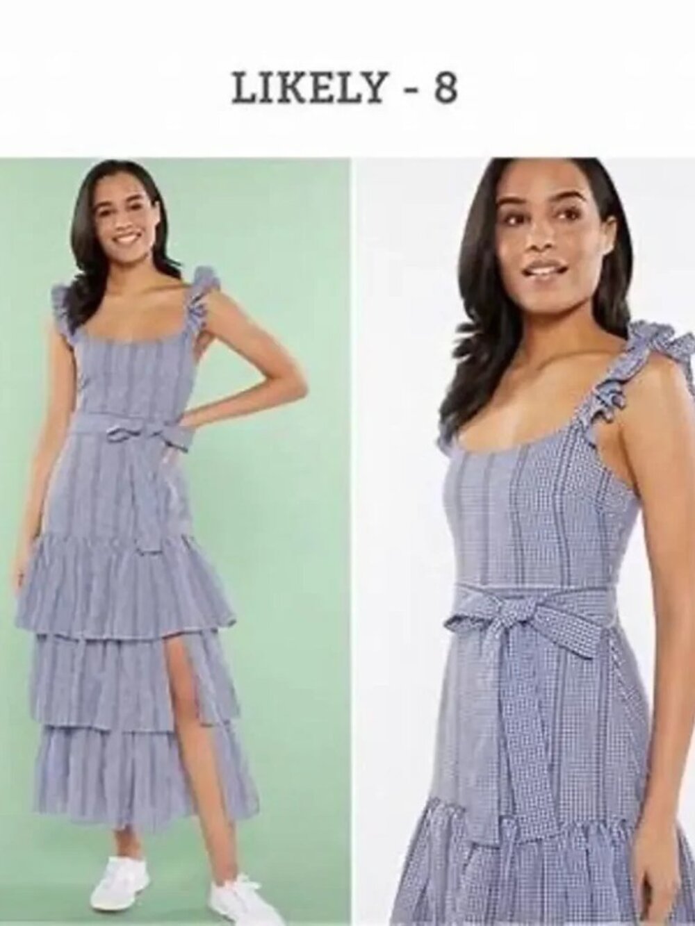 LIKELY Charlotte Ruffle Layer Midi Dress, Size: 2